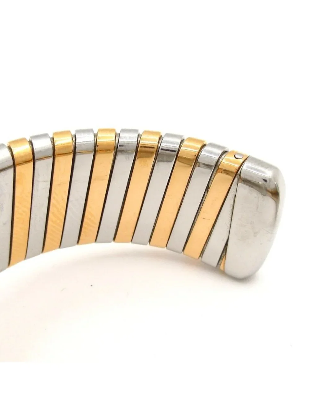 Bvlgari Watch Tubogas 18k Pink Gold SS Diamond Index Shell White